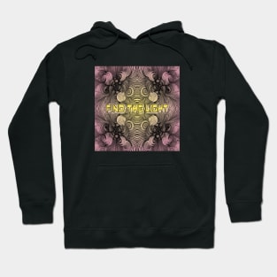 Find the Light Fractal, Pink and Black Hoodie